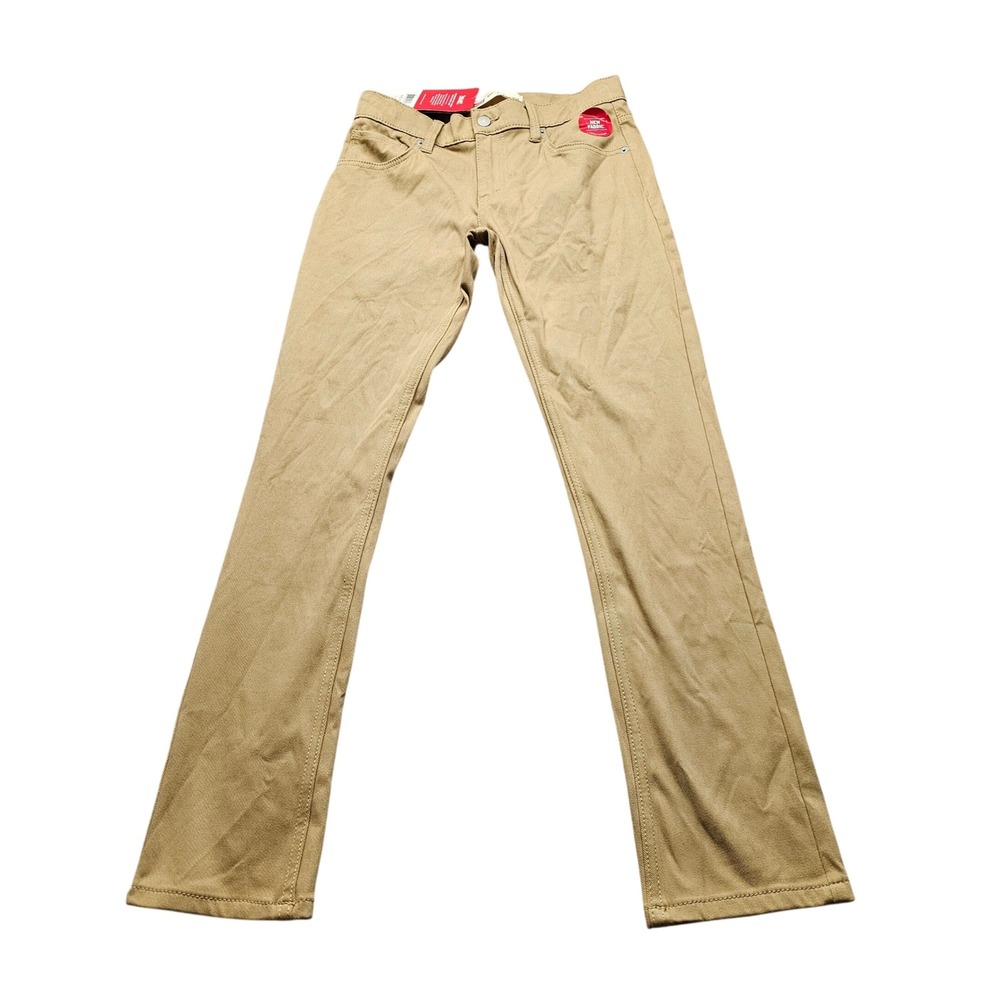 Levi's 512 Slim Taper Pants Boys 16 Reg 28x30 Khaki Tan Wonderknit New